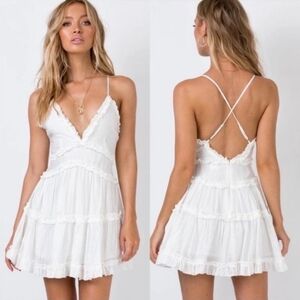 Princess Polly The Dawning Tiered Ruffle Babydoll Swing Dress Size 2